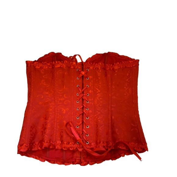 Red Bustier Corset Like New sz 2X - Picture 2 of 4